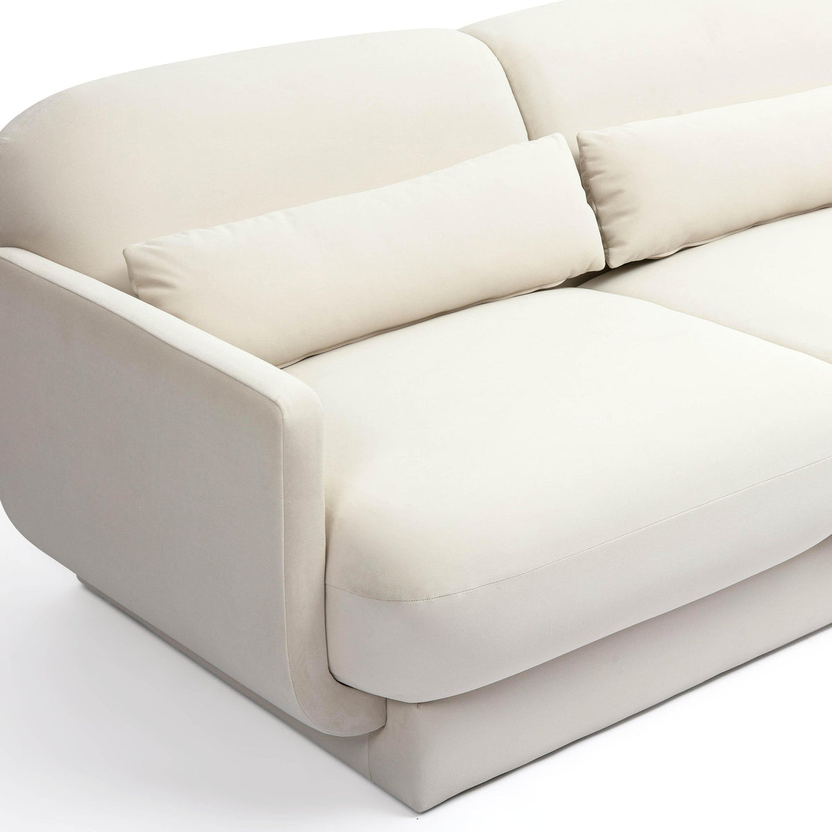 Azalea Cream Velvet Sofa | BeBoldFurniture