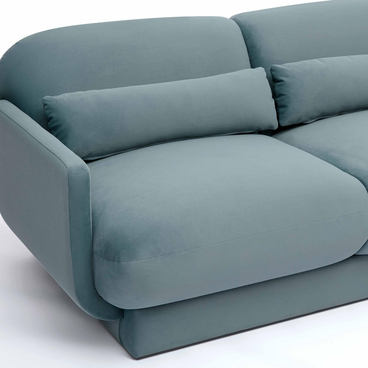 Azalea Powder Blue Velvet Sofa | BeBoldFurniture