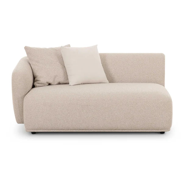 Sylvie Cream Boucle Left Arm Chair 2-Seater | BeBoldFurniture