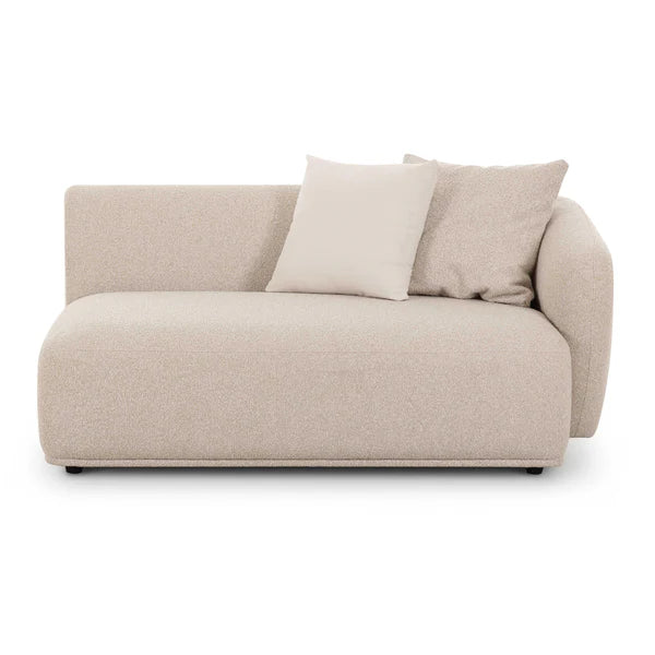 Sylvie Cream Boucle Right Arm Chair 2-Seater | BeBoldFurniture