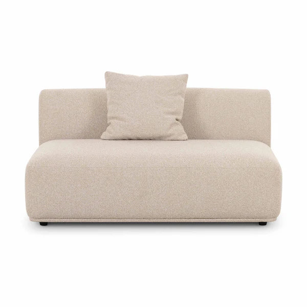 Sylvie Cream Boucle Armless 2-seater | BeBoldFurniture