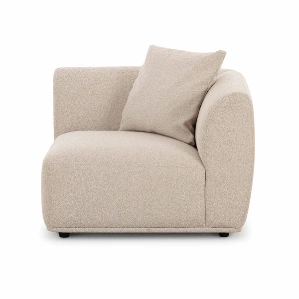 Sylvie Cream Boucle Corner Chair | BeBoldFurniture