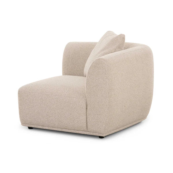 Sylvie Cream Boucle Corner Chair | BeBoldFurniture