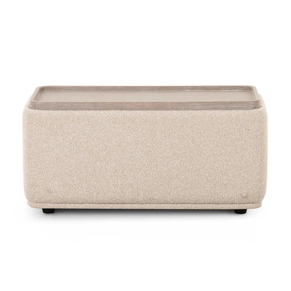 Sylvie Cream Boucle Ottoman Table | BeBoldFurniture