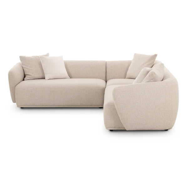 Sylvie Cream Boucle 3-Piece Sectional | BeBoldFurniture