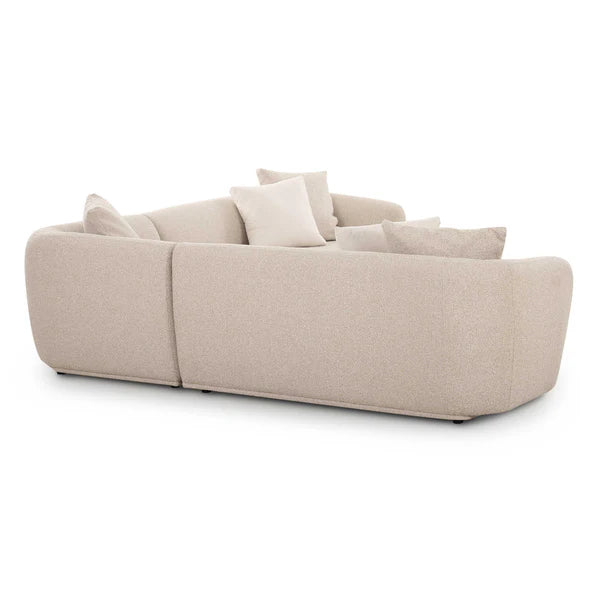 Sylvie Cream Boucle 3-Piece Sectional | BeBoldFurniture