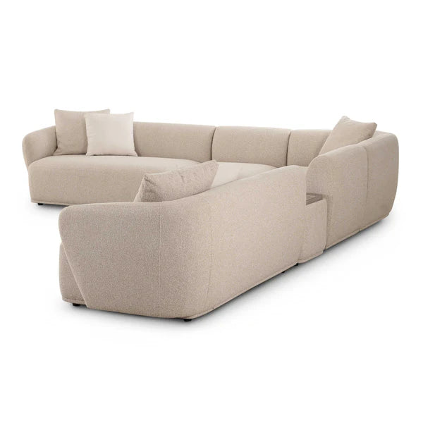 Sylvie Cream Boucle 6-Piece Large Sectional | BeBoldFurniture