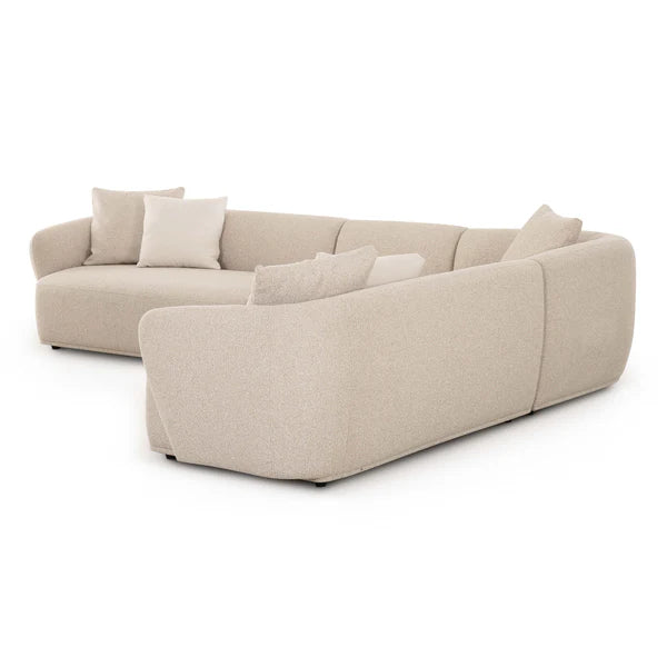 Sylvie Cream Boucle 4-Piece Sectional | BeBoldFurniture