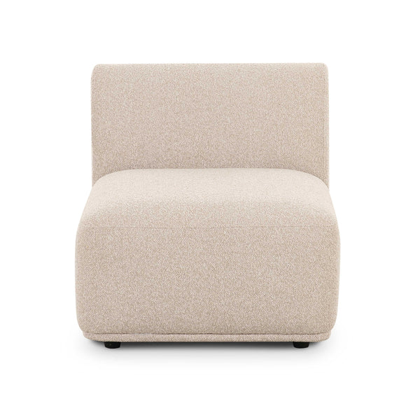 Sylvie Cream Boucle Armless 1-Seater | BeBoldFurniture