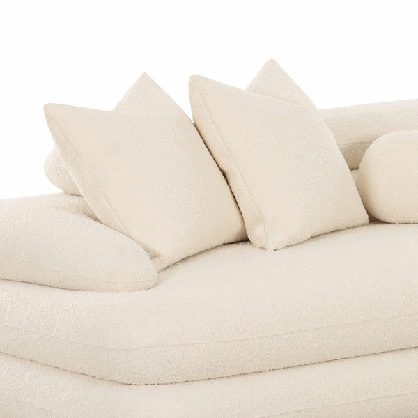 Lulu Cream Boucle Modular LAF Sectional | BeBoldFurniture