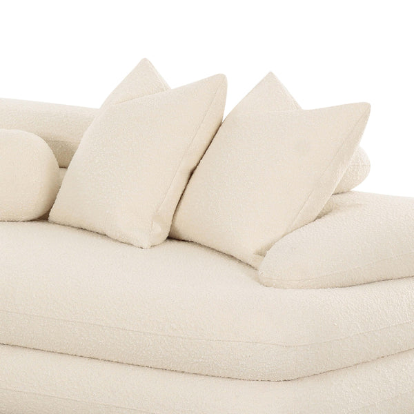 Lulu Cream Boucle Modular RAF Sectional | BeBoldFurniture