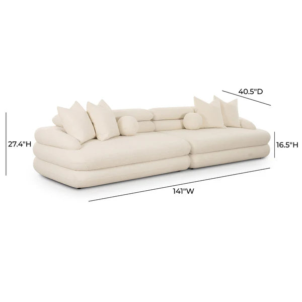 Lulu Cream Boucle Modular Sofa | BeBoldFurniture