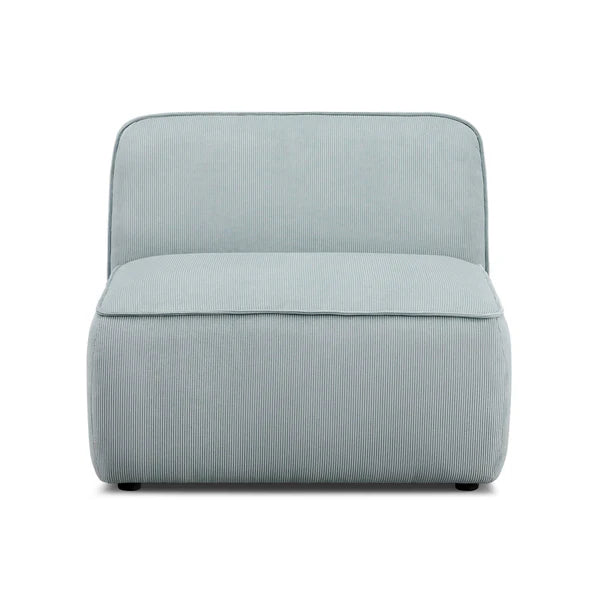 Travie Light Green Performance Corduroy Velvet Armless Chair | BeBoldFurniture