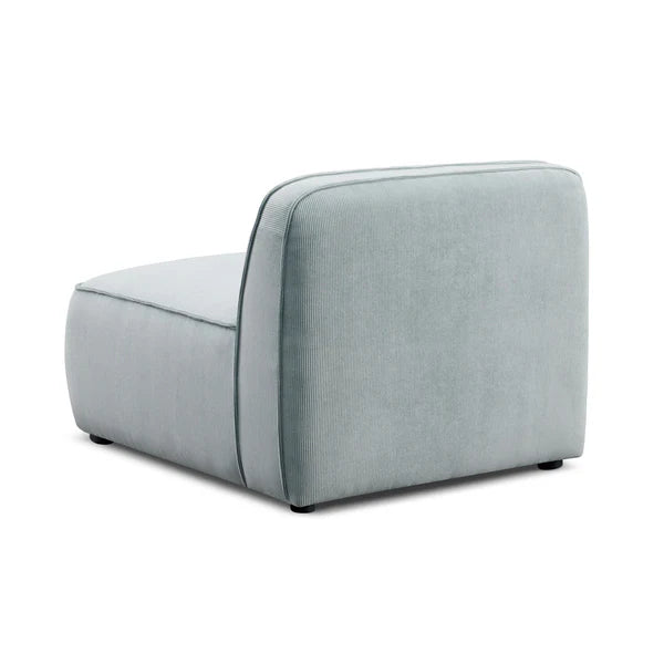 Travie Light Green Performance Corduroy Velvet Armless Chair | BeBoldFurniture