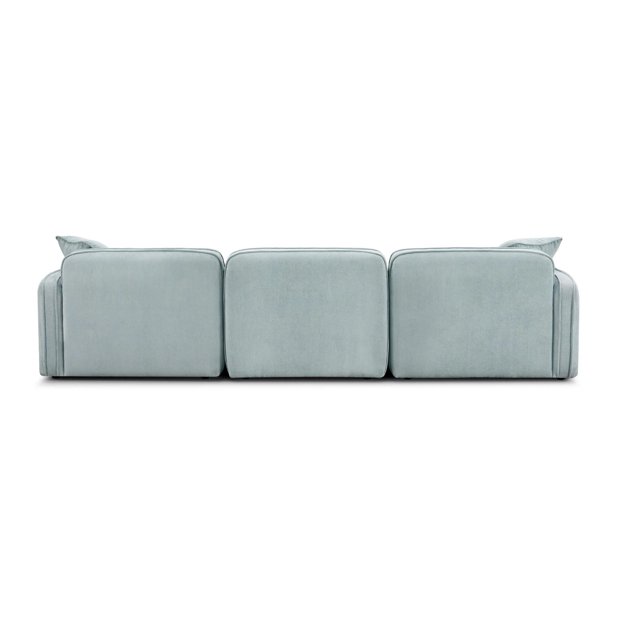 Travie Light Green Performance Corduroy Velvet 4-Piece Modular Sectional | BeBoldFurniture