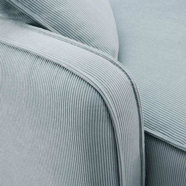 Travie Light Green Performance Corduroy Velvet Modular Sofa | BeBoldFurniture
