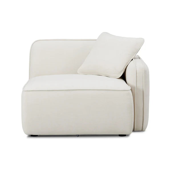 Travie Sand Upcycled Linen RAF Corner Chair | BeBoldFurniture