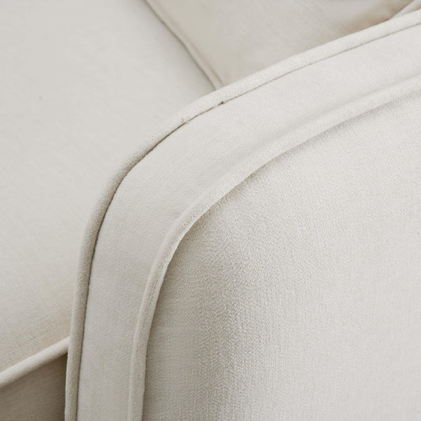 Travie Sand Upcycled Linen RAF Corner Chair | BeBoldFurniture