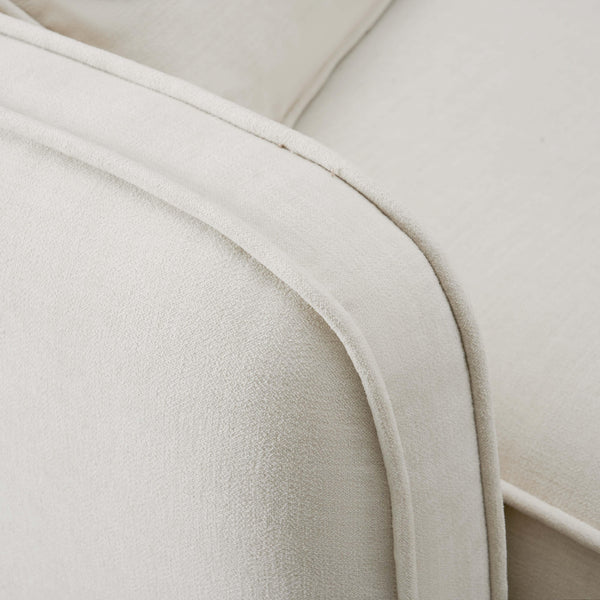 Travie Sand Upcycled Linen LAF Corner Chair | BeBoldFurniture