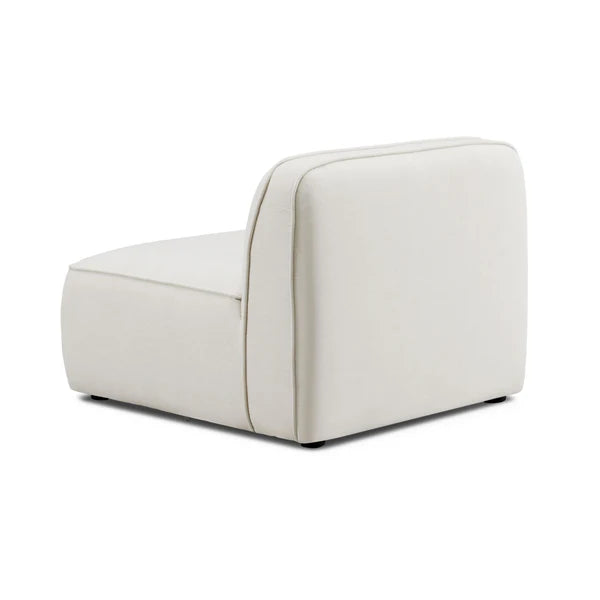 Travie Sand Upcycled Linen Armless Chair | BeBoldFurniture