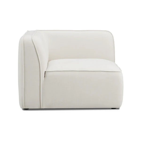 Travie Sand Upcycled Linen Corner Chair | BeBoldFurniture