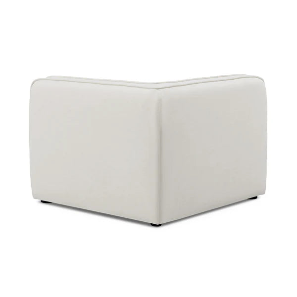 Travie Sand Upcycled Linen Corner Chair | BeBoldFurniture