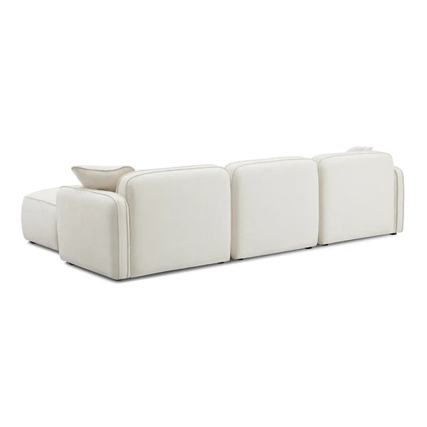 Travie Sand Upcycled Linen 4-Piece Modular Sectional | BeBoldFurniture