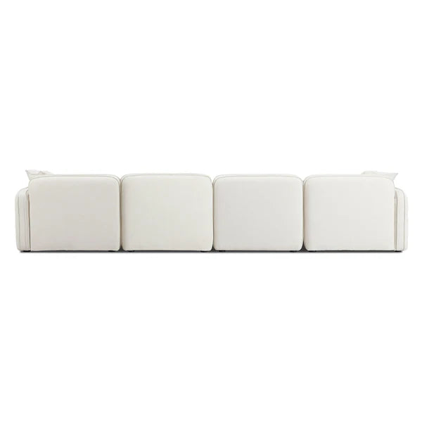 Travie Sand Upcycled Linen 6-Piece Modular U-Sectional | BeBoldFurniture