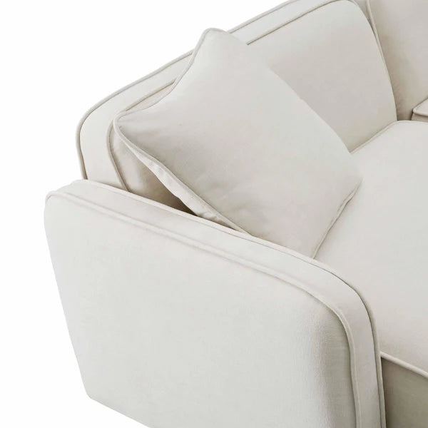 Travie Sand Upcycled Linen 6-Piece Modular U-Sectional | BeBoldFurniture