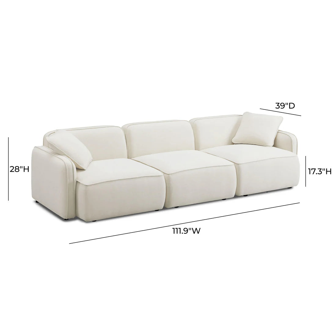Travie Sand Upcycled Linen Modular Sofa | BeBoldFurniture