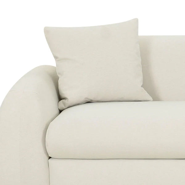 Kourtney Cream Faux Mohair 100" Sofa | BeBoldFurniture