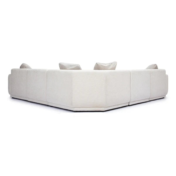 Perry Cream Chenille Modular L-Sectional | BeBoldFurniture