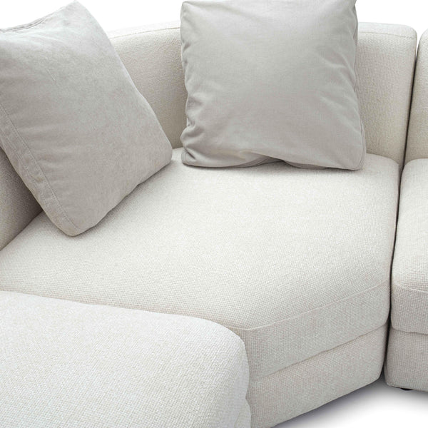 Perry Cream Chenille Modular Large U-Sectional | BeBoldFurniture