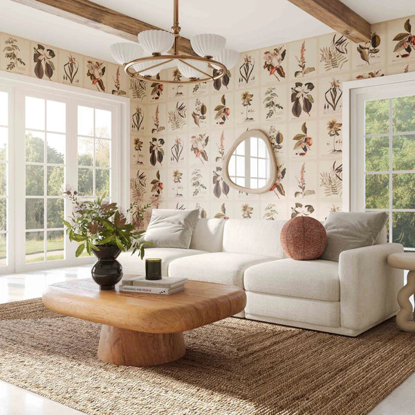 Perry Cream Chenille Modular Sofa | BeBoldFurniture