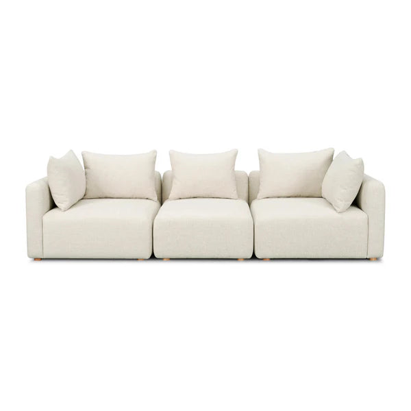 Hangover Cream Heavy Textured Fabric Sofa | BeBoldFurniture
