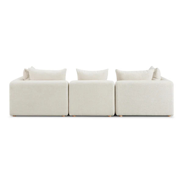 Hangover Cream Heavy Textured Fabric Sofa | BeBoldFurniture