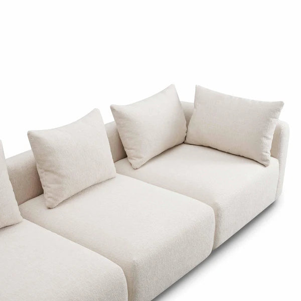 Hangover Cream Heavy Textured Fabric Sofa | BeBoldFurniture