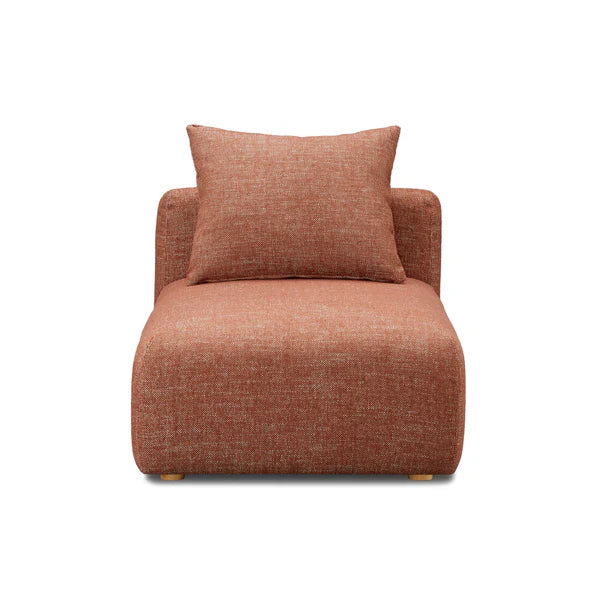 Hangover Sedona Red Textured Fabric Modular Armless Chair | BeBoldFurniture