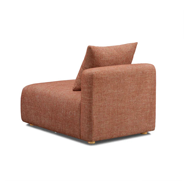 Hangover Sedona Red Textured Fabric Modular Armless Chair | BeBoldFurniture