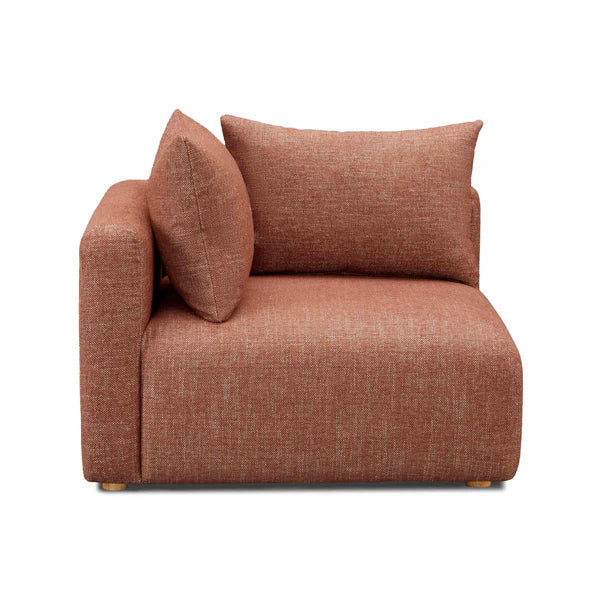 Hangover Sedona Red Textured Fabric Modular Corner Chair | BeBoldFurniture