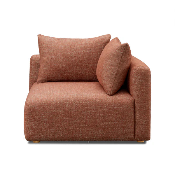 Hangover Sedona Red Textured Fabric Modular Corner Chair | BeBoldFurniture