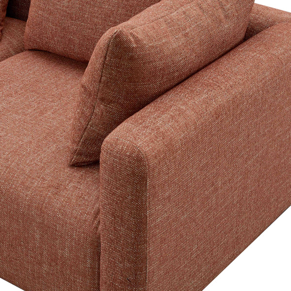 Hangover Sedona Red Textured Fabric Loveseat | BeBoldFurniture
