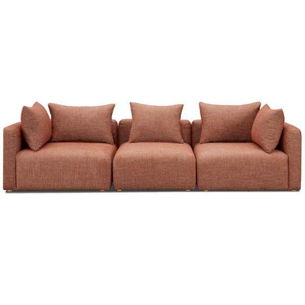 Hangover Sedona Red Textured Fabric Sofa | BeBoldFurniture