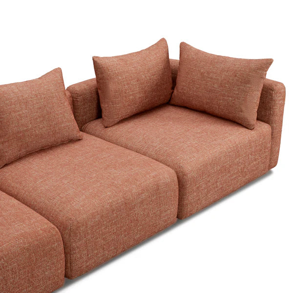 Hangover Sedona Red Textured Fabric Sofa | BeBoldFurniture