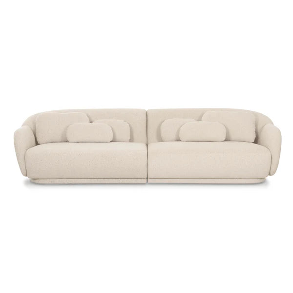 Misty Cream Boucle Modular 4-Seater Sofa | BeBoldFurniture