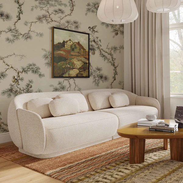 Misty Cream Boucle Modular 4-Seater Sofa | BeBoldFurniture