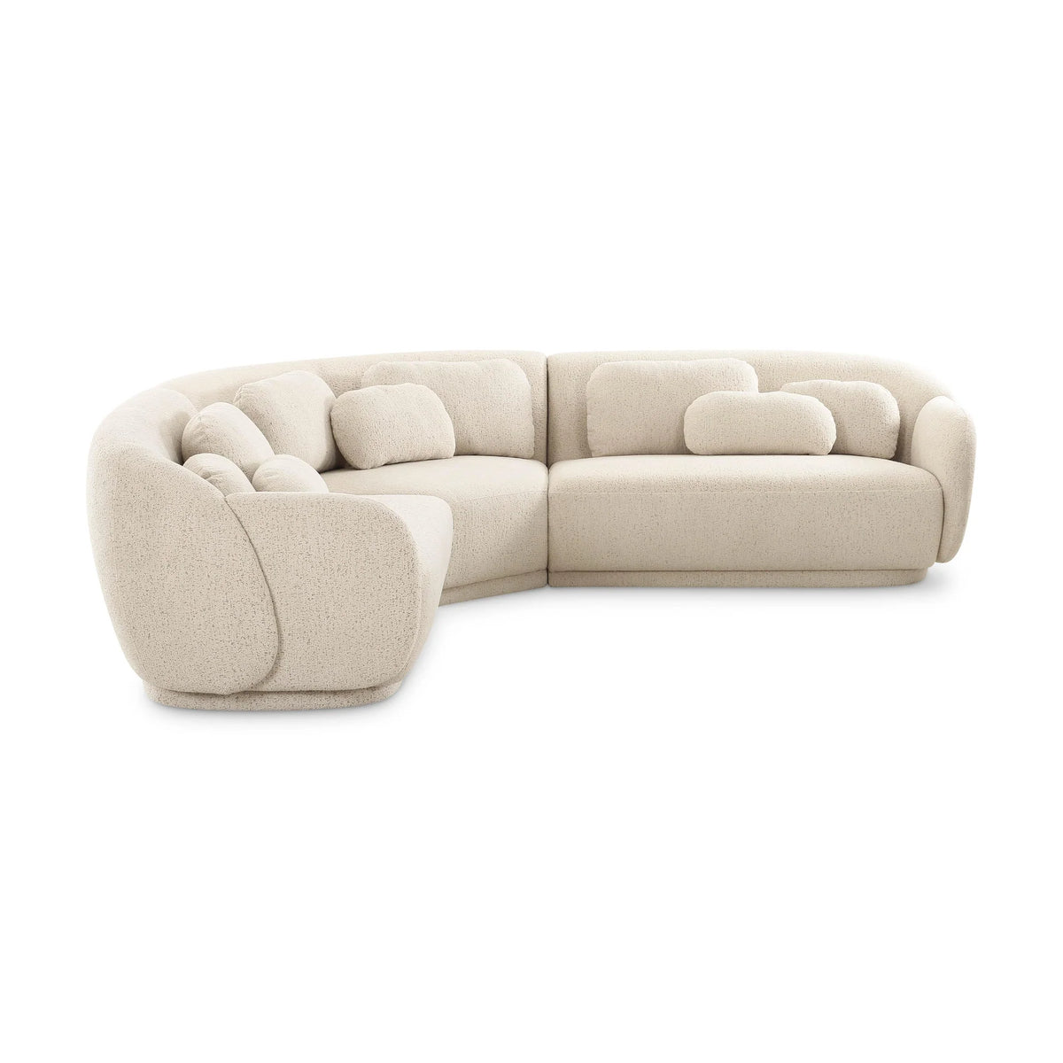 Misty Cream Boucle Modular L-Sectional | BeBoldFurniture