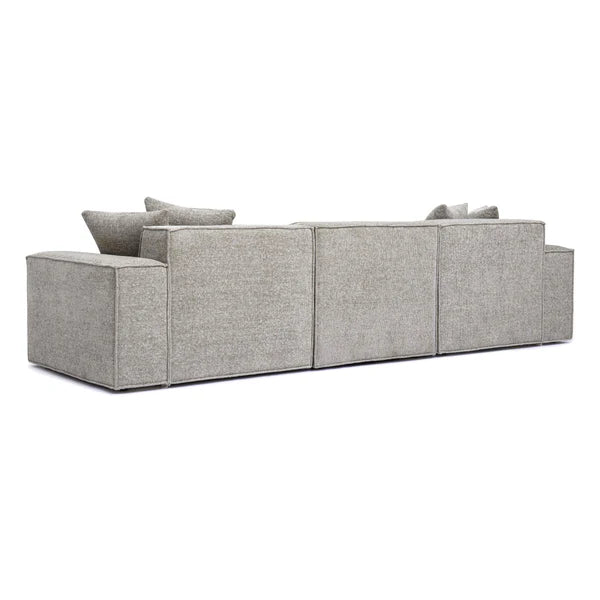 Mindy Taupe Chenille Basketweave Modular Sofa | BeBoldFurniture