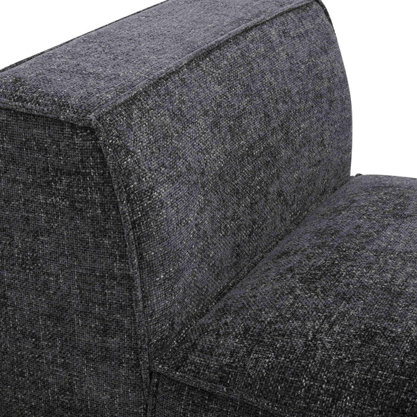 Mindy Charcoal Chenille Basketweave Armless Chair | BeBoldFurniture