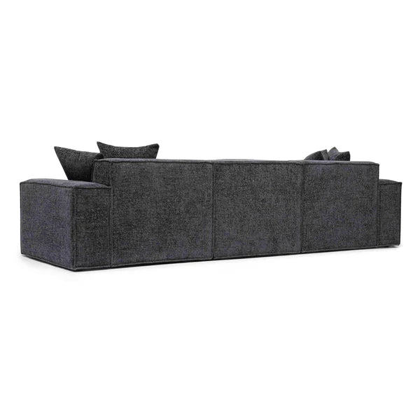 Mindy Charcoal Chenille Basketweave Modular Sofa | BeBoldFurniture